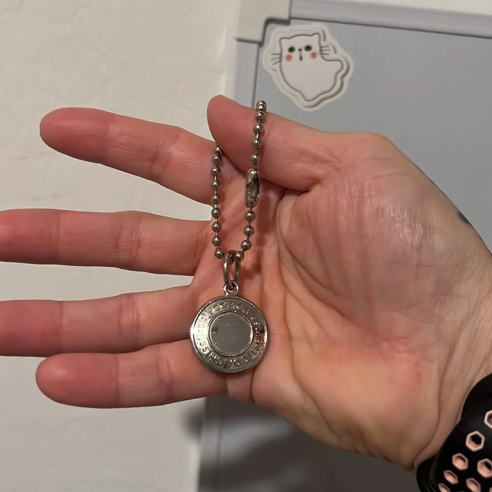 Coach Silver Medallion Hang Tag